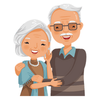 Illustration of 60 to 64 years age group of any specific country or a state