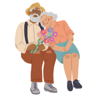 Illustration of 85 years and older age group of any specific country or a state