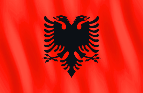 Image illustrating the big size flag of Albania