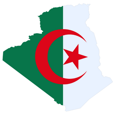 Pictorial representation of map of Algeria