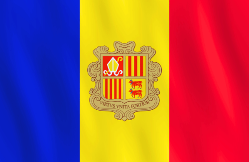 Image illustrating the big size flag of Andorra