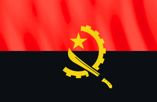 Image illustrating the big size flag of Angola