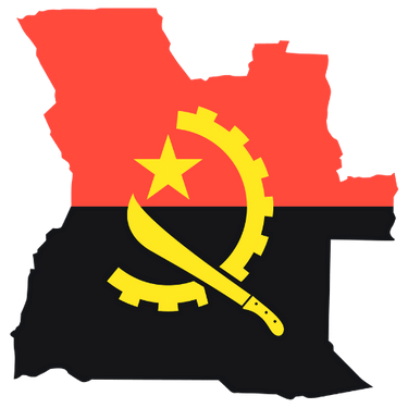 Pictorial representation of map of Angola