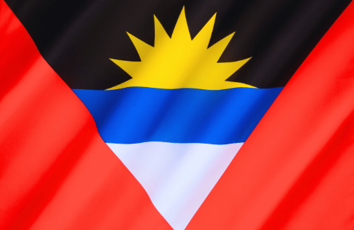 Image illustrating the big size flag of Antigua and Barbuda