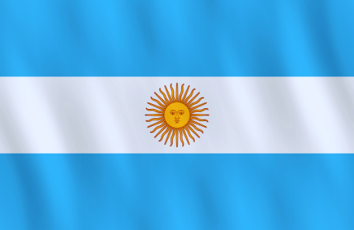 Image illustrating the big size flag of Argentina