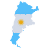 Pictorial representation of map of Argentina