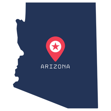 Pictorial representation of the map of Arizona