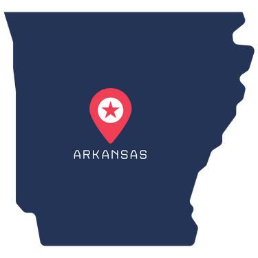 Pictorial representation of map of Arkansas