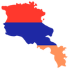 Pictorial representation of map of Armenia