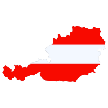 Pictorial representation of map of Austria