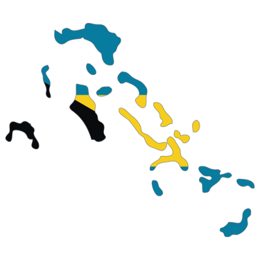 Pictorial representation of map of Bahamas