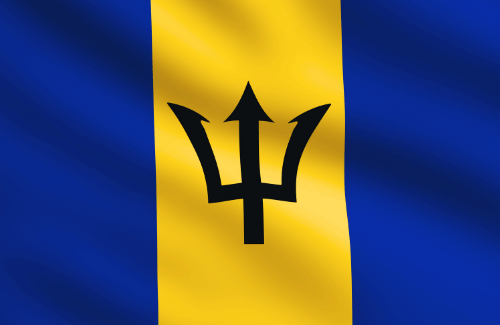 Image illustrating the big size flag of Barbados