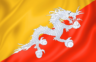 Image illustrating the flag of Bhutan