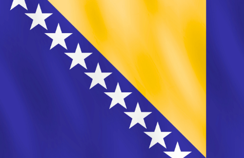 Image illustrating the big size flag of Bosnia and Herzegovina