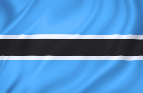 Image illustrating the big size flag of Botswana