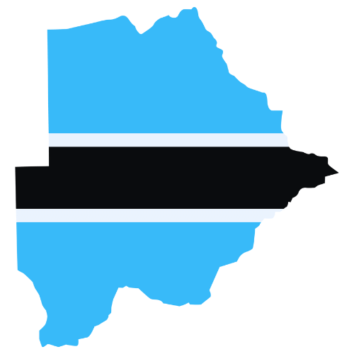 Pictorial representation of big size map of Botswana