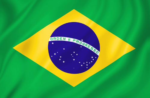 Image illustrating the big size flag of Brazil