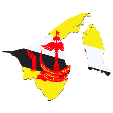 Pictorial representation of map of Brunei Darussalam