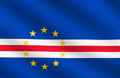 Image illustrating the big size flag of Cabo Verde