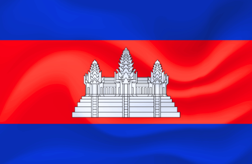 Image illustrating the big size flag of Cambodia