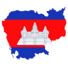 Pictorial representation of map of Cambodia