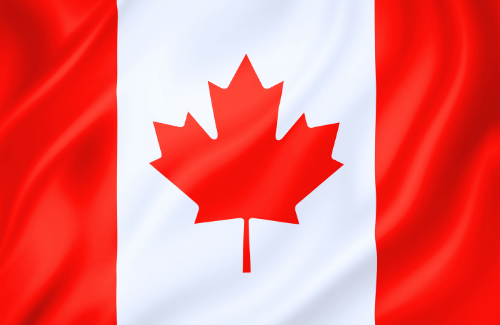 Image illustrating the big size flag of Canada