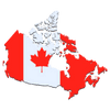 Pictorial representation of map of Canada