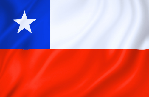 Image illustrating the big size flag of Chile