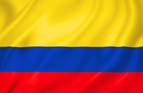 Image illustrating the big size flag of Colombia