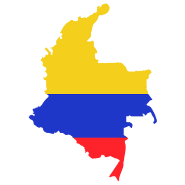 Pictorial representation of map of Colombia