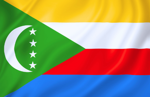 Image illustrating the big size flag of Comoros