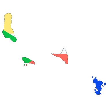 Pictorial representation of map of Comoros