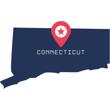 Pictorial representation of map of Connecticut