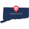 Pictorial representation of the map of Connecticut