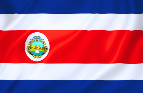 Image illustrating the big size flag of Costa Rica