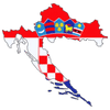 Pictorial representation of map of Croatia