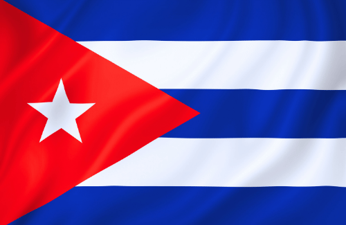 Image illustrating the big size flag of Cuba