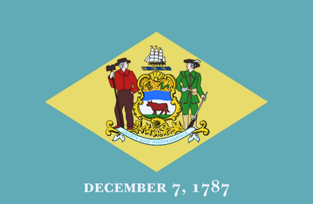 Image illustrating the flag of Delaware