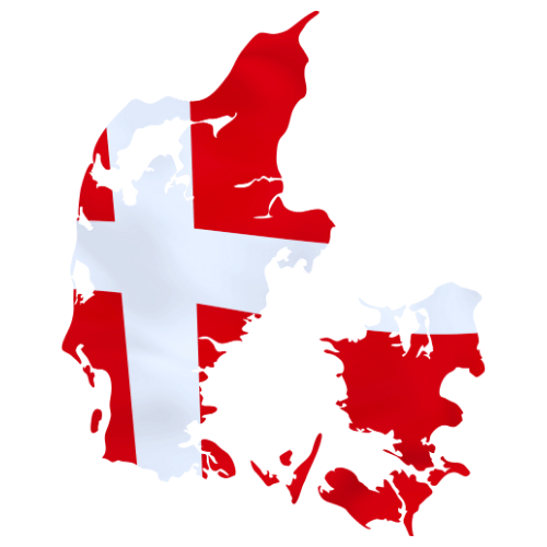 Pictorial representation of big size map of Denmark