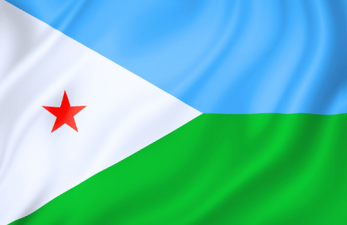 Image illustrating the big size flag of Djibouti