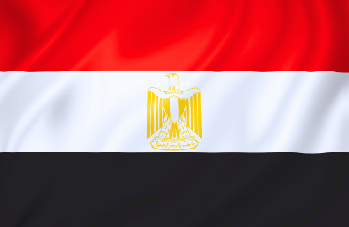 Image illustrating the big size flag of Egypt