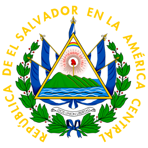 Image showing the big size coat of arms or embelem of El Salvador