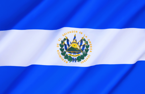 Image illustrating the big size flag of El Salvador