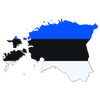 Pictorial representation of map of Estonia