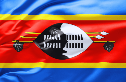 Image illustrating the big size flag of Eswatini