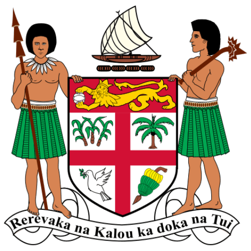 Image showing the big size coat of arms or embelem of Fiji