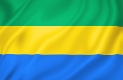 Image illustrating the flag of Gabon