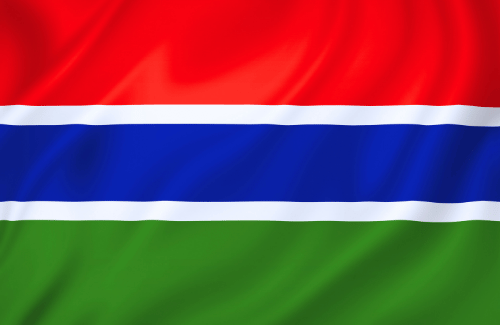 Image illustrating the big size flag of Gambia