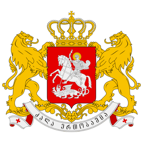 Image showing the big size coat of arms or embelem of Georgia