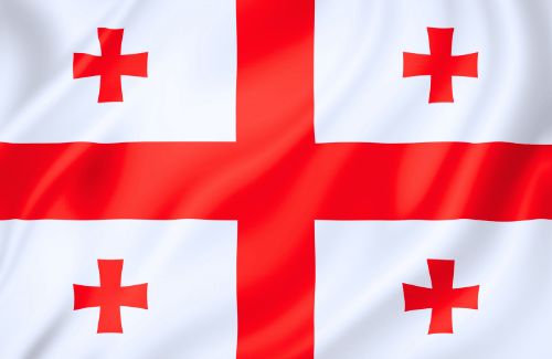 Image illustrating the big size flag of Georgia